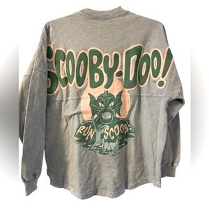 Spirit Jersey Scooby-Doo Unisex Mineral Wash Long Sleeve T-Shirt Oversized Sz S